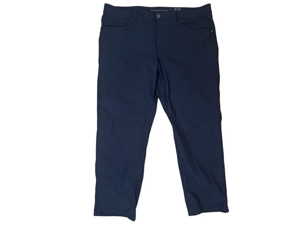 7 Diamonds Infinity Stretch Navy Performance Comfort Golf Pants Men's 36 x 25
